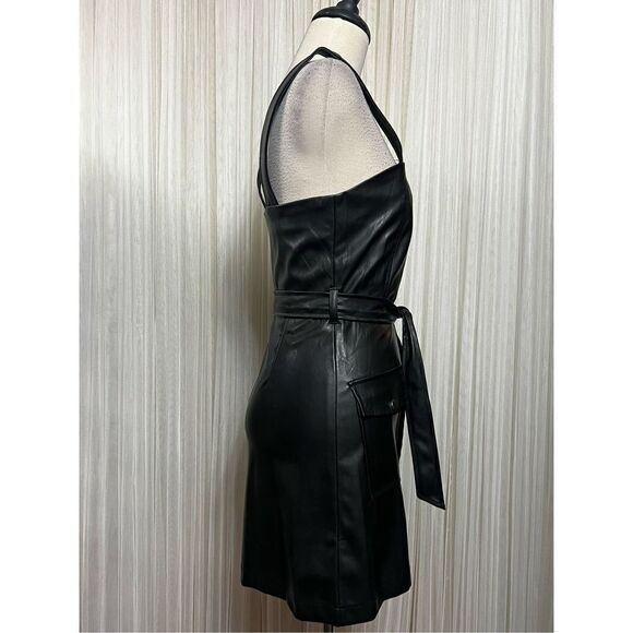 Love Tree NWT Vegan Leather Sexy Sleeveless Strappy Dress Size Small - Picture 3 of 4